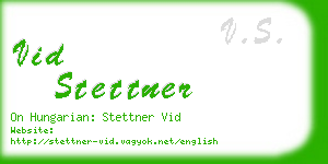 vid stettner business card